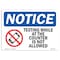 Signmission OSHA Sign, 7" H, Rigid Plastic, NOTICE Texting While At Counter Is Not Allowed Sign, Landscape OS-NS-P-710-L-16650 - alternate 1